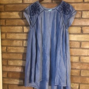 Embroidered flare dress